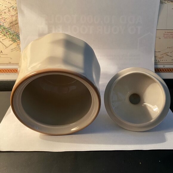 Vintage Renaissance 275 Cafe Japan Stoneware Coffee Lidded Sugar Bowl Beige - Picture 5 of 5